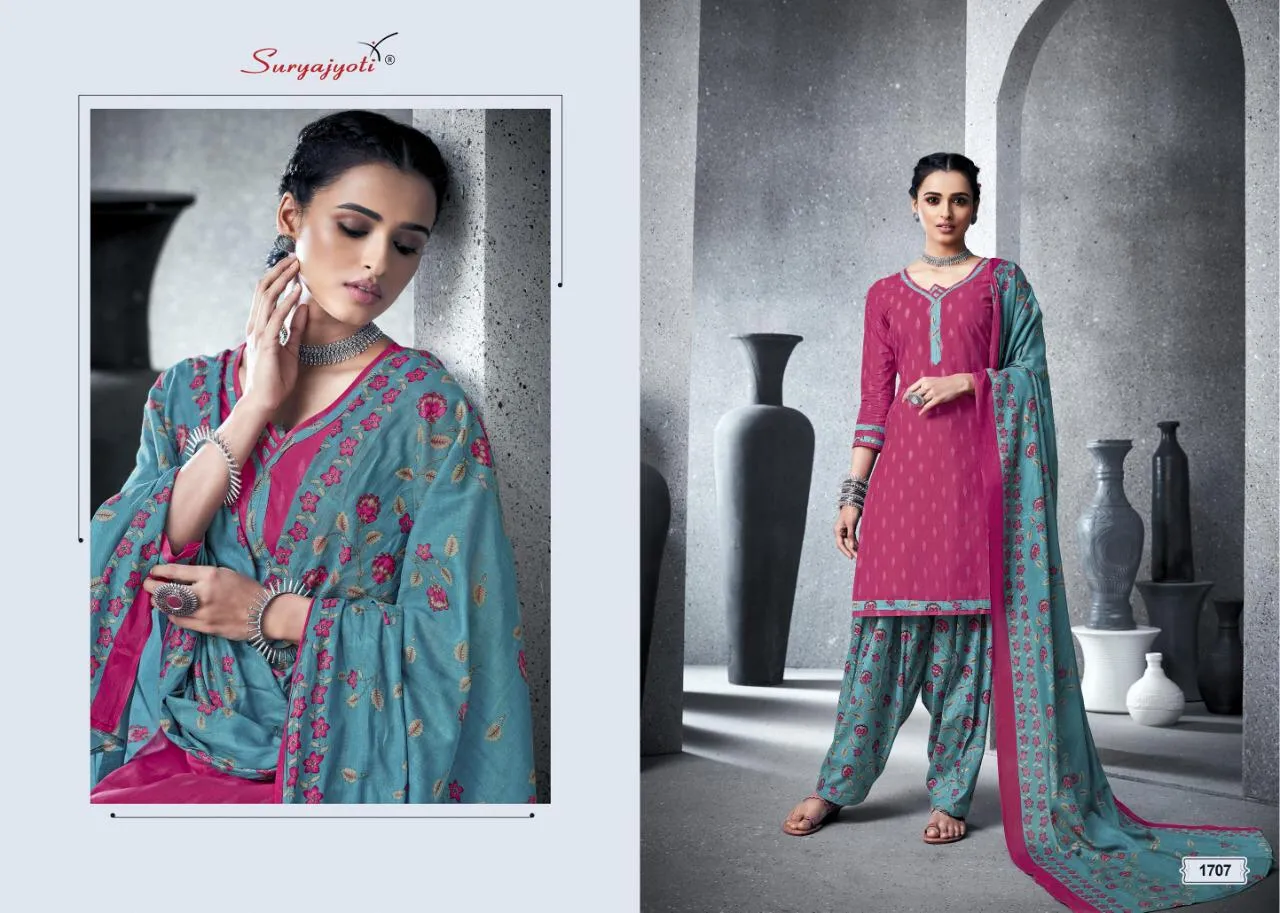 Suryajyoti Patiyala Kudi Vol 17 Cotton Collection Casual Wear Suits
