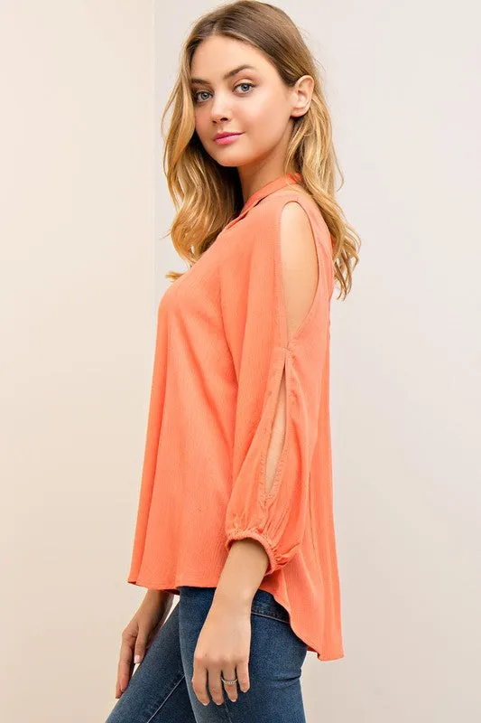 Take a Peek Cold Shoulder Top