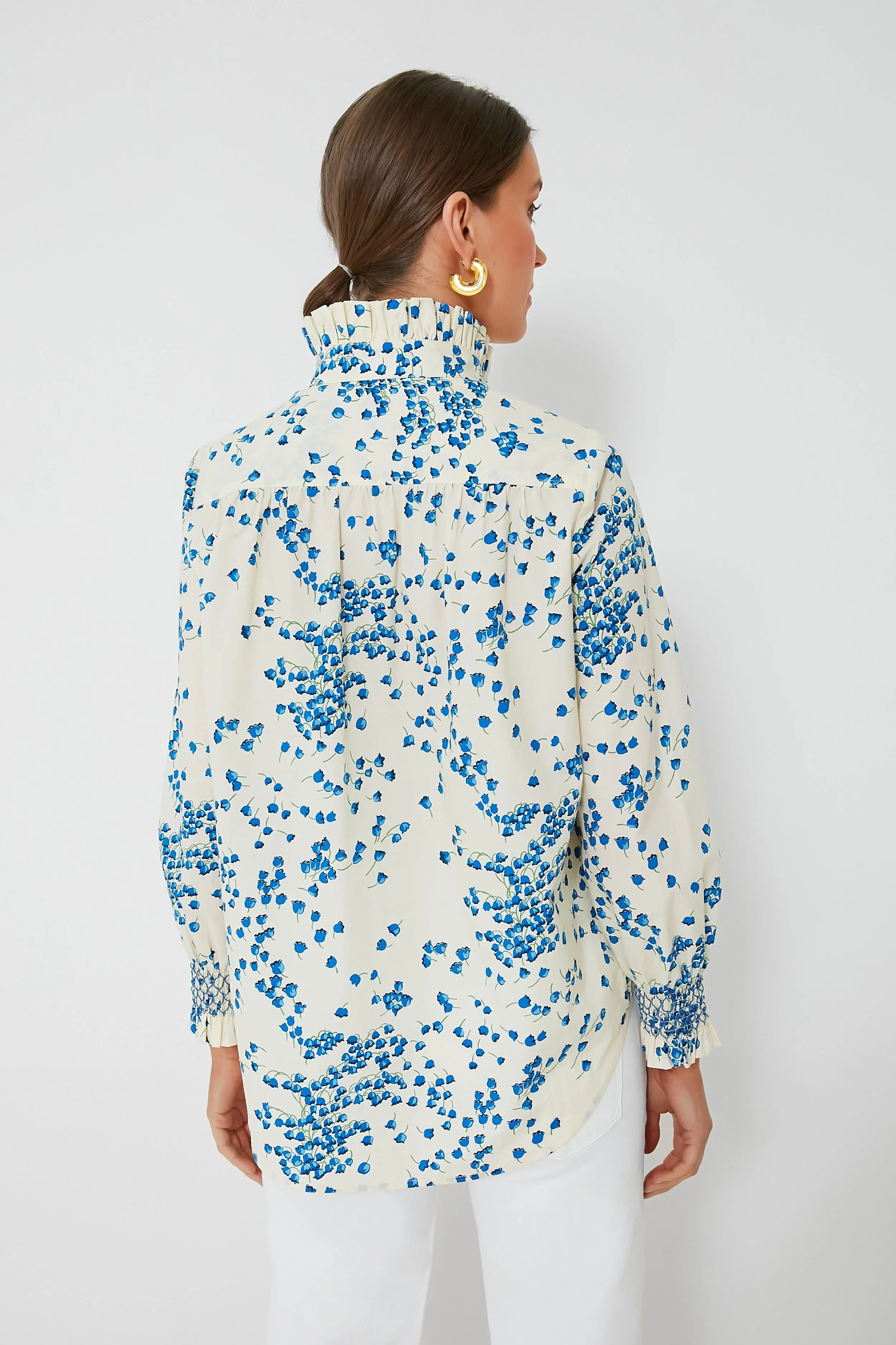 Tan Tossed Floral Teagan Popover