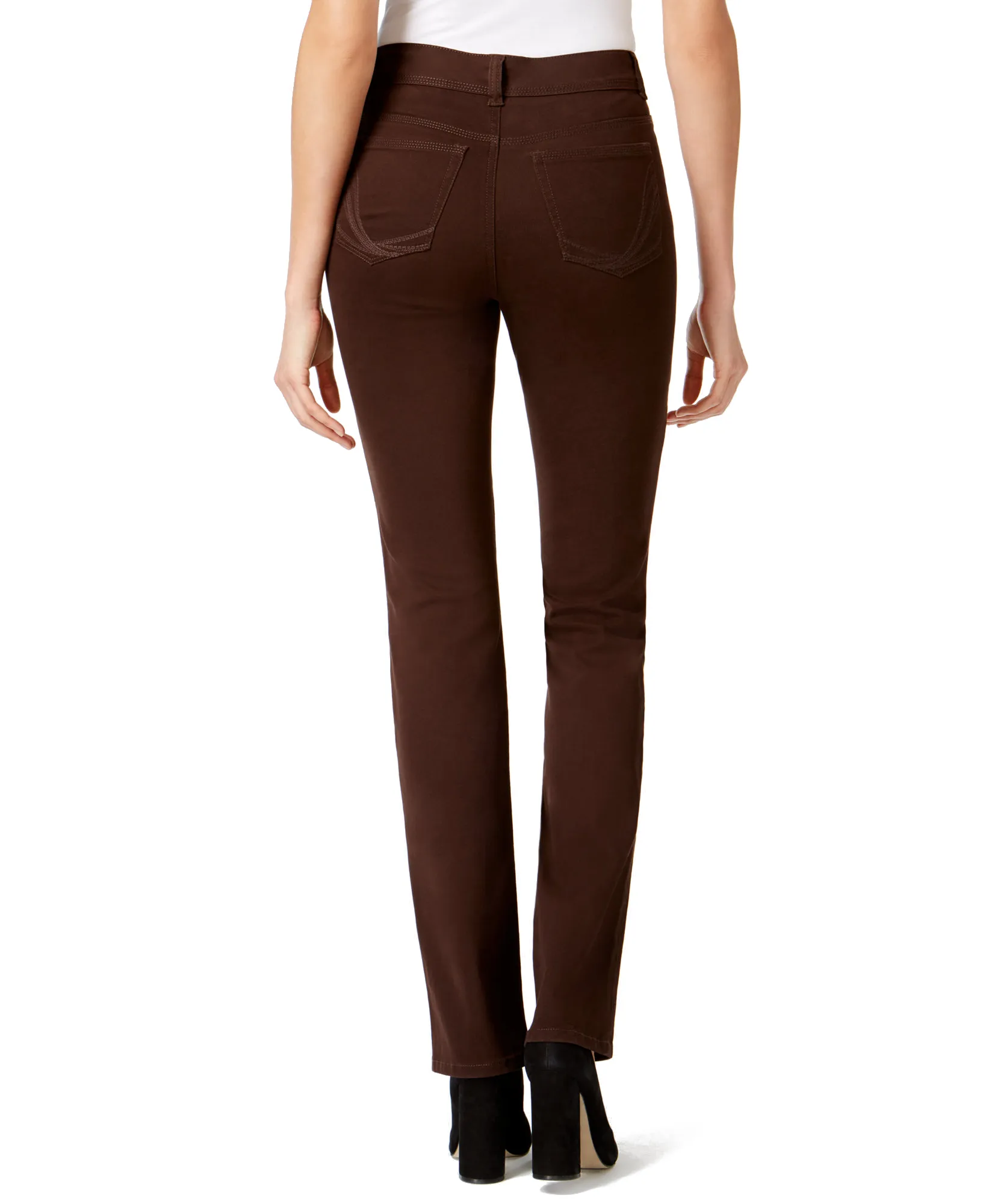 Tummy-Control Straight-Leg Jeans