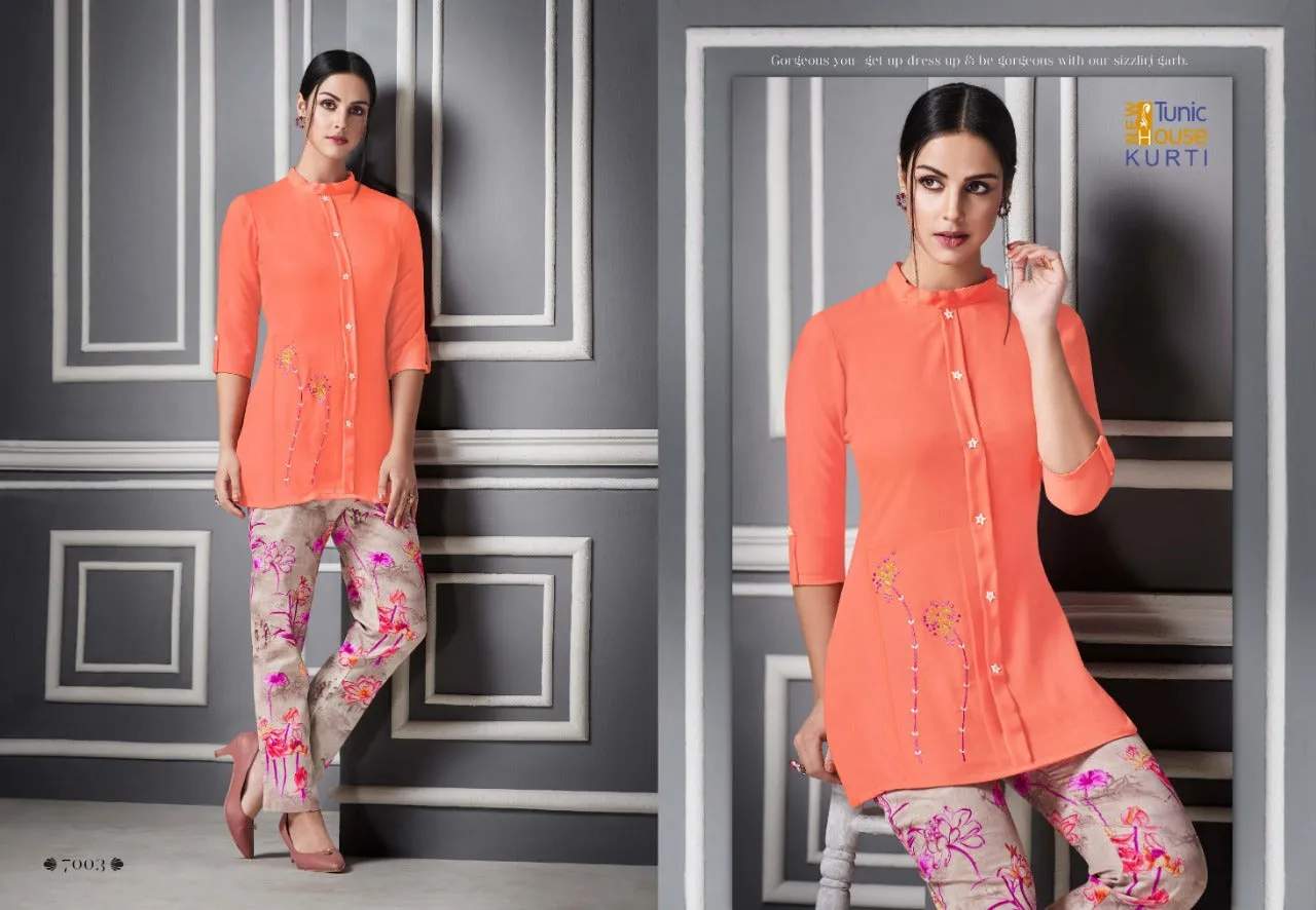 Tunic House Samara Rayon Casual Wear Kurti Collection
