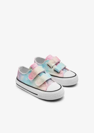Unicorn glitter velcro low sneaker
