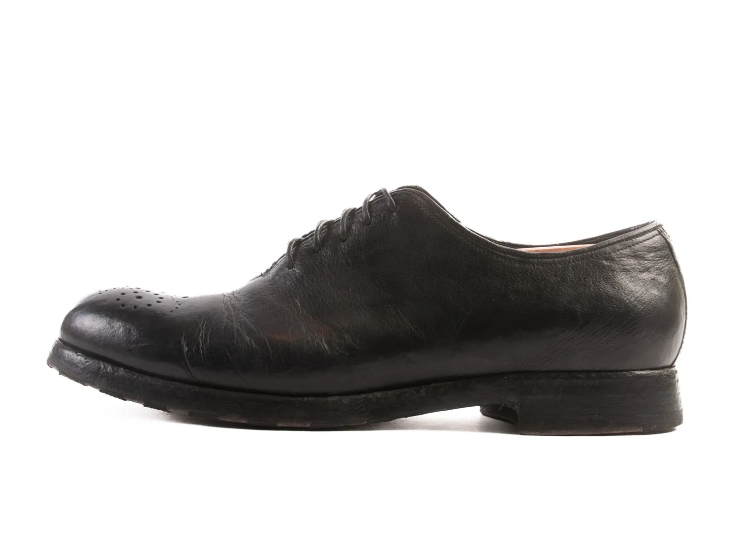 Untamed Street Black Perf Toe Oxfords