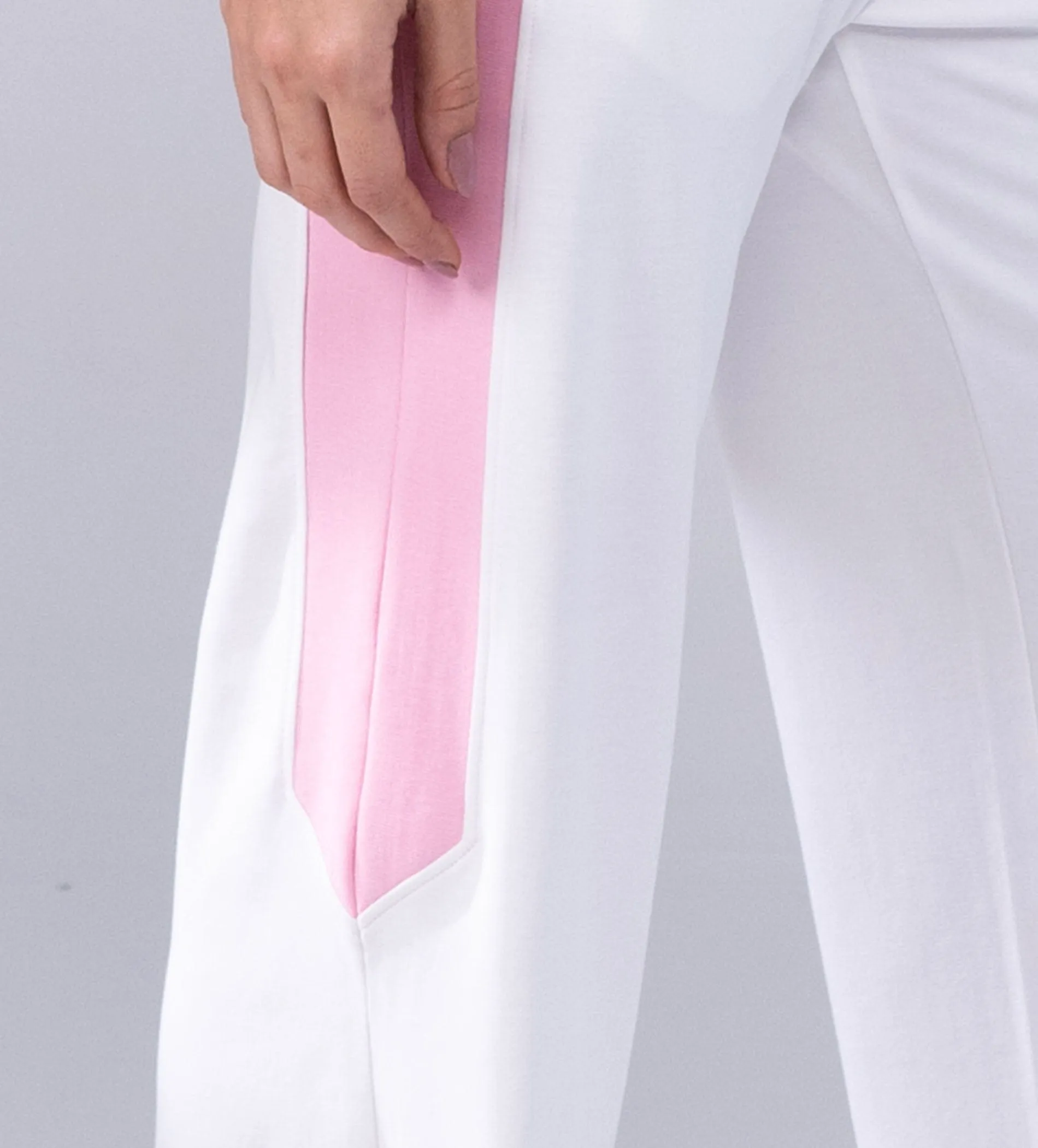 White wide leg Trackpants