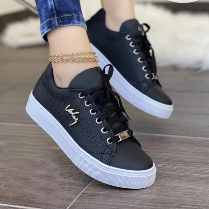 Women's Breathable Leather Sneakers
