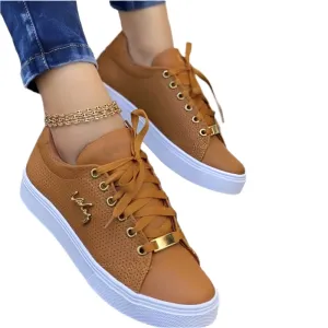 Women's Breathable Leather Sneakers
