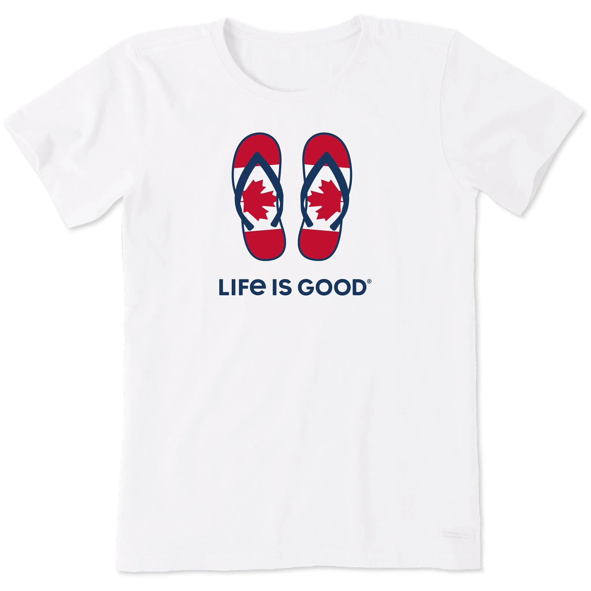 Women's Canadian Flip Flops Short Sleeve Tee