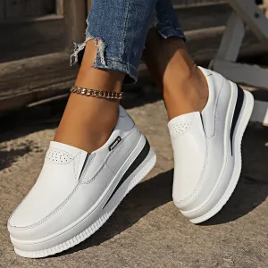 Women's Casual Loafers, Faux Leather Slip-on Shoes