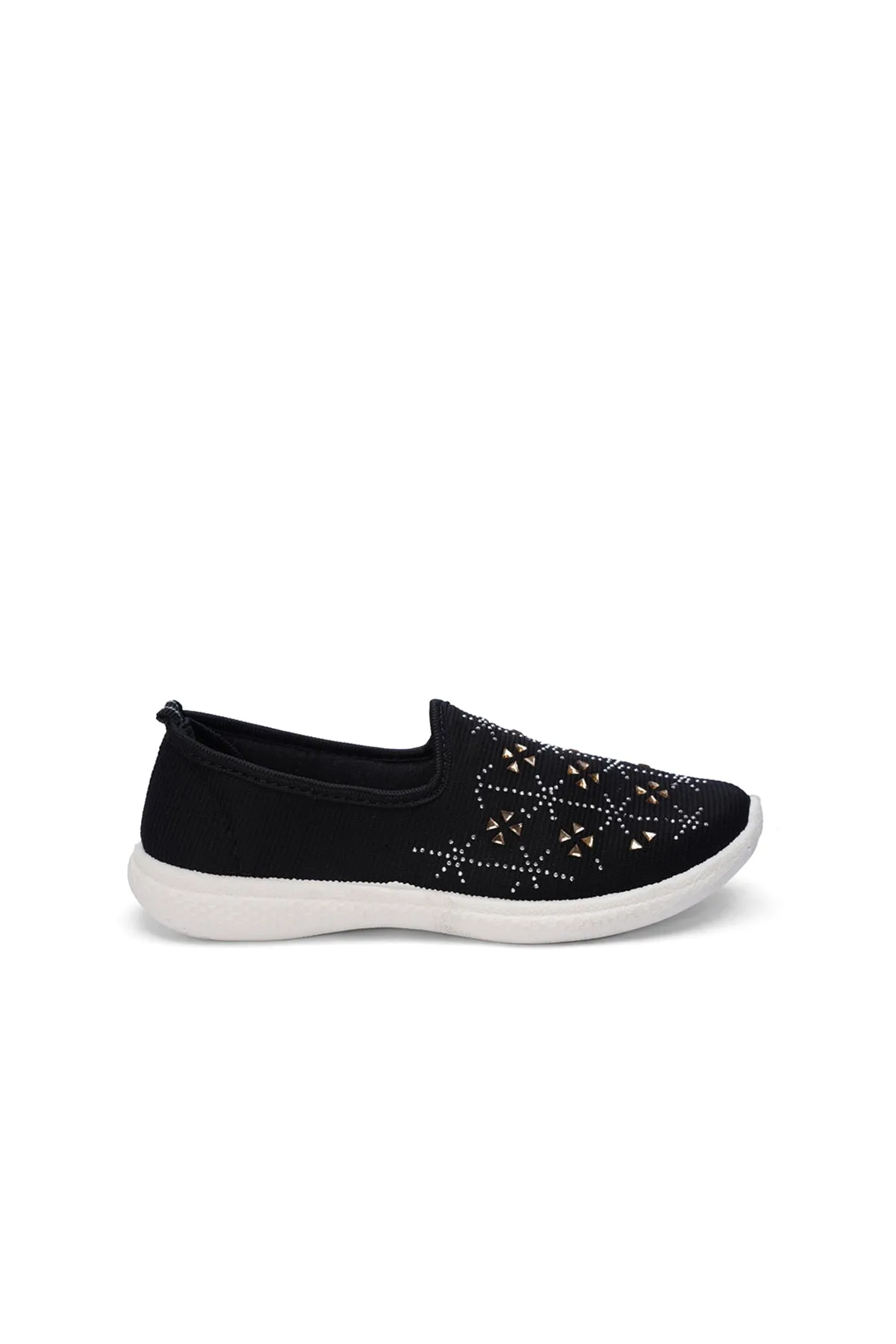 Women's Fancy Black Canvas Shoes