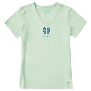 Women's Flip Flops Short Sleeve Vee