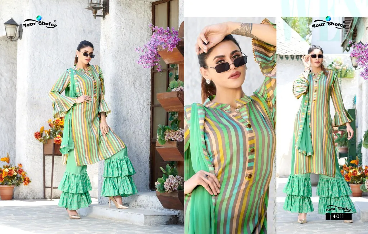 Your Choice Presents Lyner Cotton Casual Wear Salwar Suits