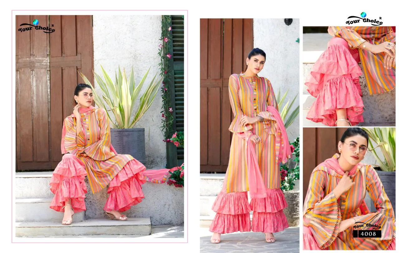 Your Choice Presents Lyner Cotton Casual Wear Salwar Suits