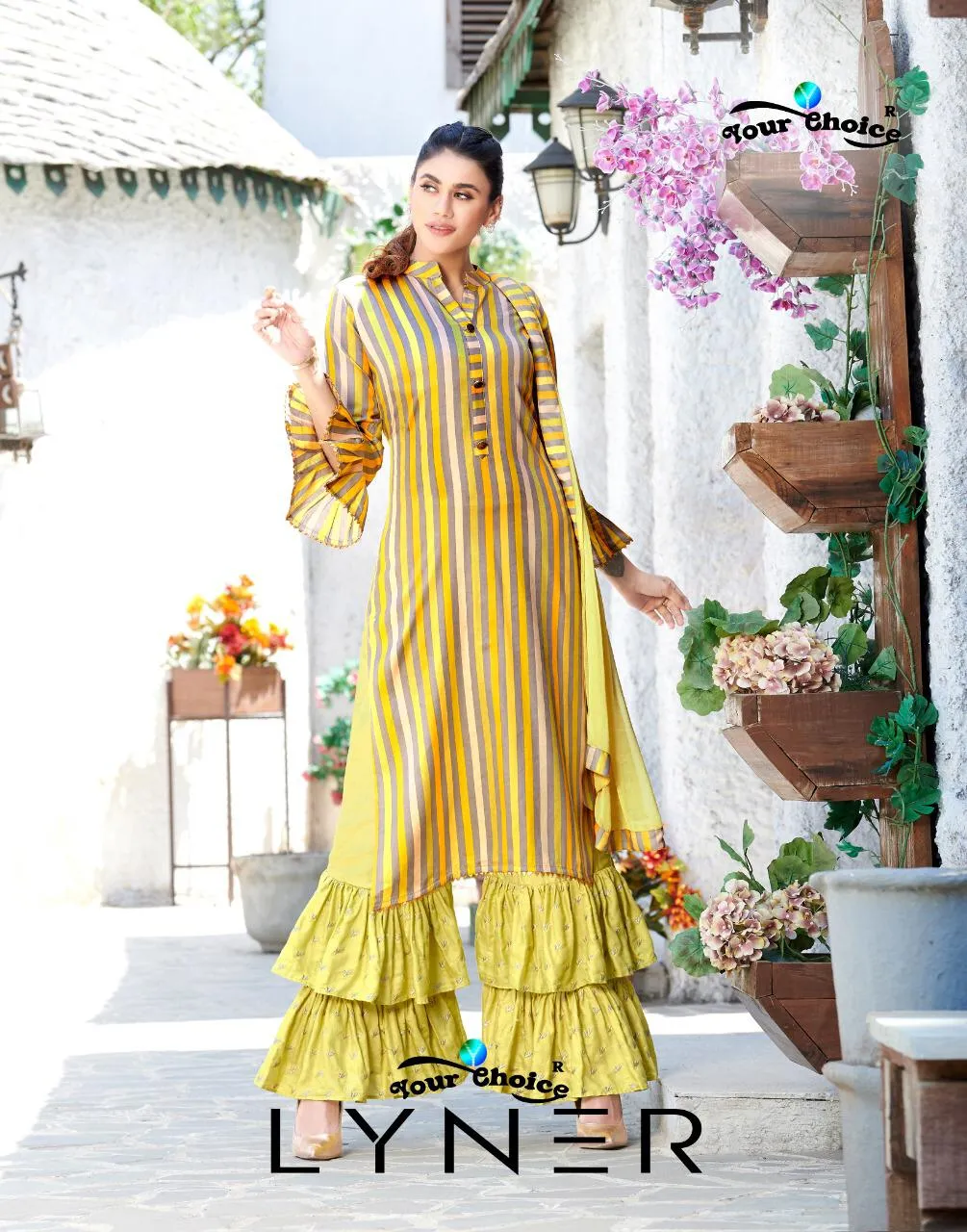 Your Choice Presents Lyner Cotton Casual Wear Salwar Suits